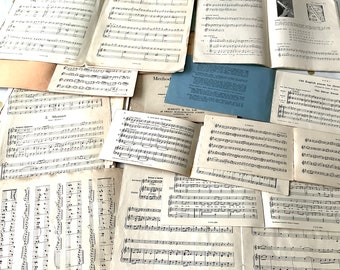 Huge job lot of vintage sheet music for crafting decoupage projects, 100s of sheets