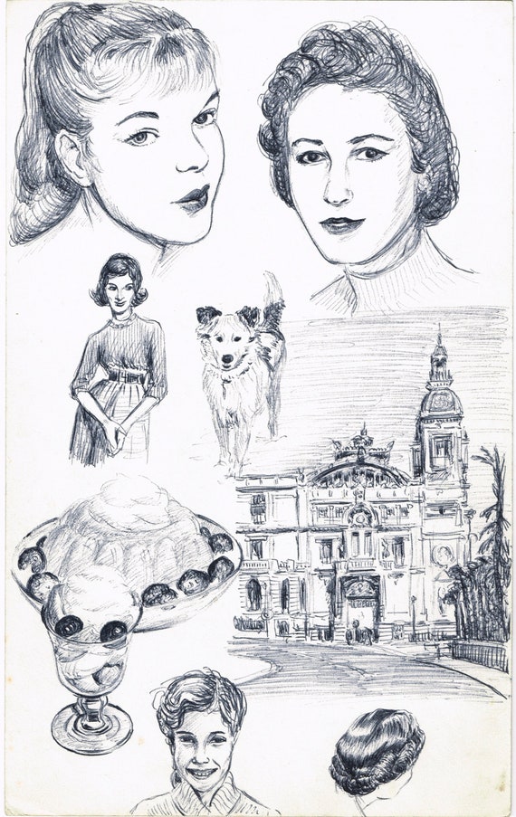 Vintage People Drawings