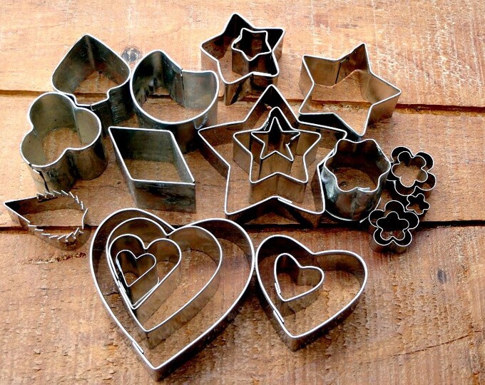 Vintage Cookie Cutters Miniature Petit Fours Aspic Cutters Etsy