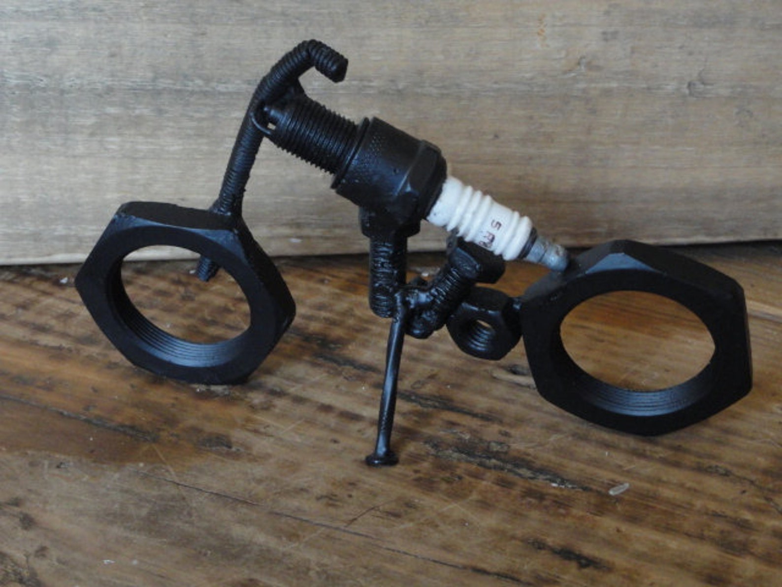 Metal Art Sculpture Motorcycle Harley Davidson Salvaged Etsy