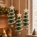 Crochet Christmas Tree Pattern, Wind Spinner Ornament, Spiral Hanging Holiday Decor Tutorial PDF