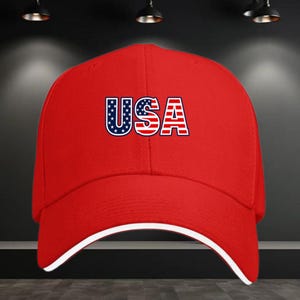 Patriotic American-Style U.S. Flag Adjustable Unisex Printed Baseball Cap