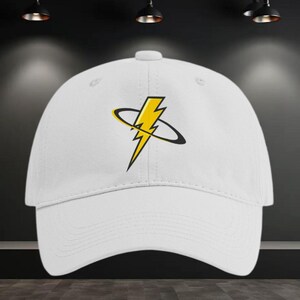Yellow Lightning Atomic Ring Graphic Unisex Printed Baseball Cap
