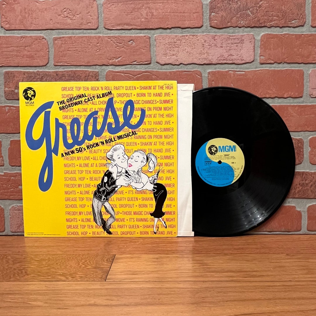 Grease Original Broadway Cast Album Vinyl Record LP 1972 Rock 'N Roll