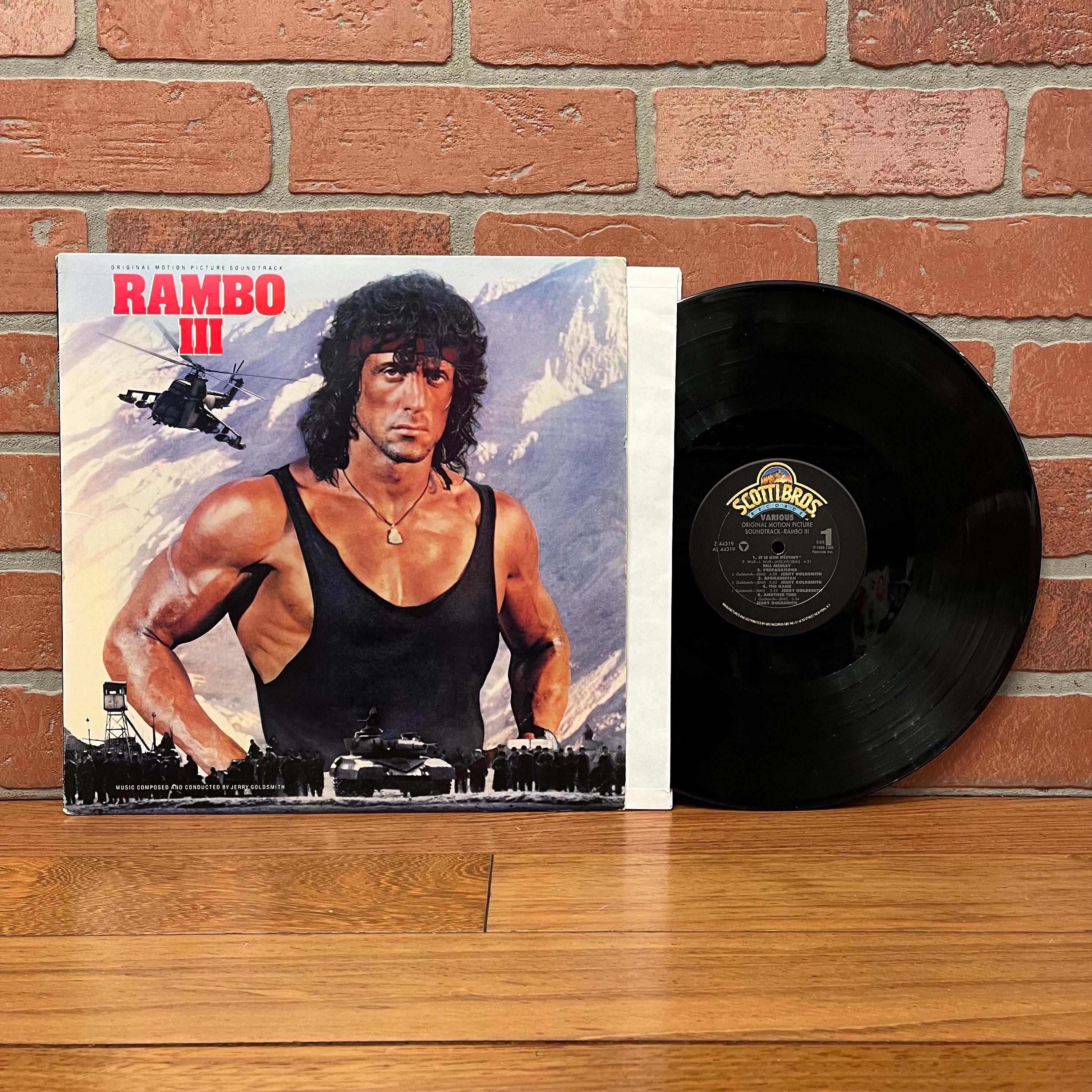 激レア！ ランボー OST LP 見本盤白ラベル プロモ rambo Rambo III 3 Original Movie Soundtrack Vinyl Record Album LP 1988