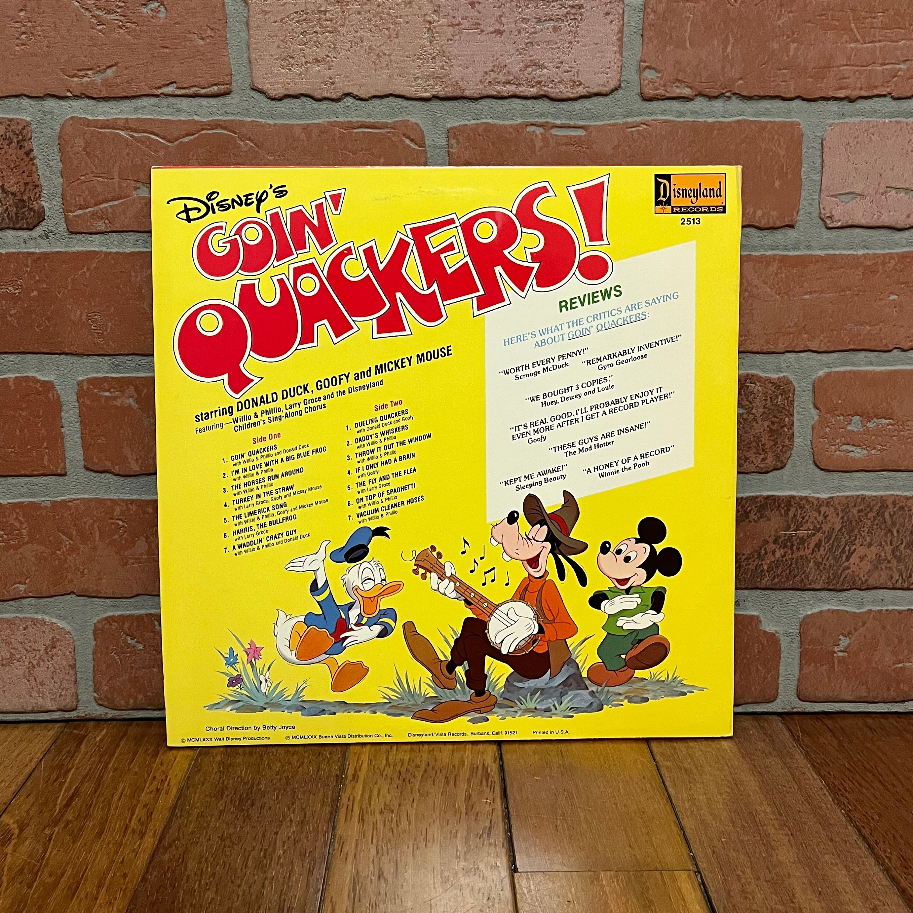 Goin' Quackers Donald Duck Walt Disney Vinyl Record Album LP