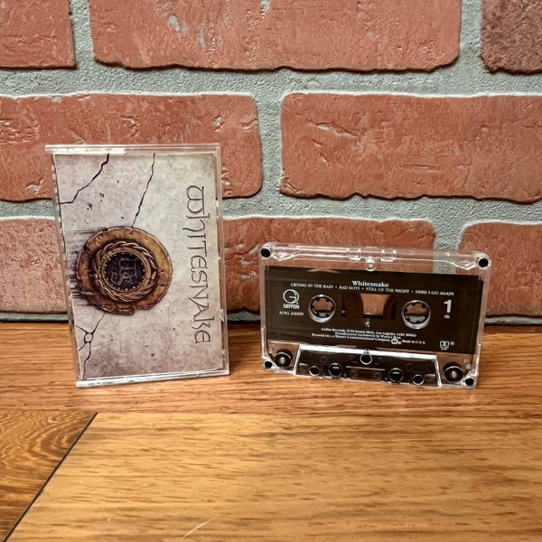 Whitesnake Self Titled Cassette Tape Album 1987 Here I Go Again Hard Rock Heavy Metal Hair Band Music Geffen Records Analog Vintage