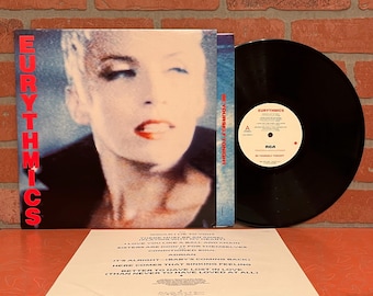 Eurythmics Annie Lennox Be Yourself Tonight Vinyl Record Album LP 1985 With Insert New Wave Goth Pop Rock Music Vintage