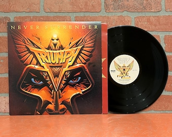 Triumph Never Surrender Vinyl Record Album LP 1983 Original Hard Rock Heavy Metal Music 1980s Vintage