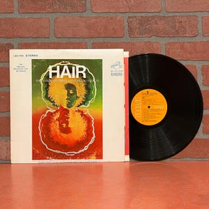 Hair Musical Original Broadway Cast Soundtrack Vinyl Record Album LP 1968 Galt MacDermot Run DMC Hip Hop Sample Music Vintage