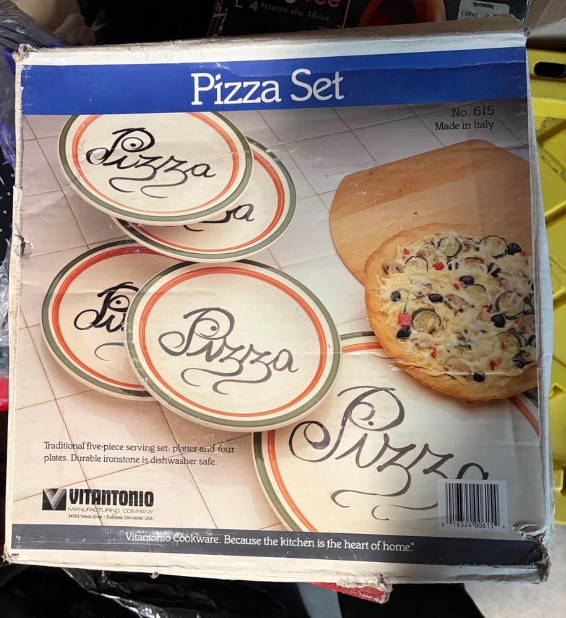 nopioヴィンテージ陶器Pizza Appetizerプレート3枚セット Vintage Italian Pizza Plate - Etsy