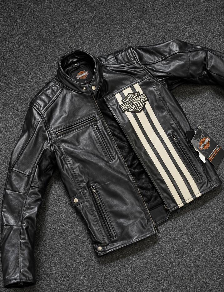 Mens Harley Davidson Triple Vent Leather Jacket - Etsy