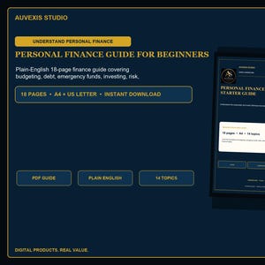 Personal Finance Guide for Beginners | Budgeting, Debt, Investing & ETF Basics | 18-Page PDF Ebook