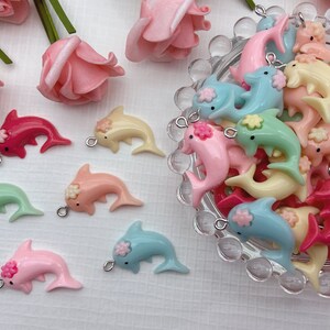 Resin Dolphin Charms,Ocean Animal Pendants For Jewelry Making,Earring Necklace Bracelet Findings Decoration Accessories,DIY Craft Supplies