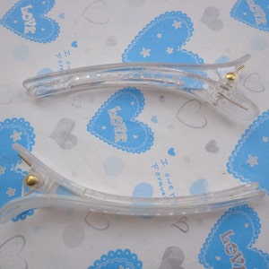 SALE--50 pcs--Transparent Plastic Hair Clip