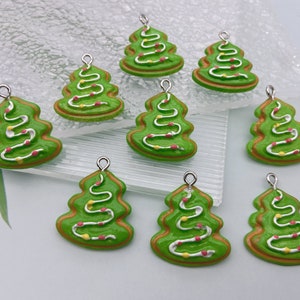 Resin Christmas Tree Charms,Plant Pendants For Jewelry Making,Earring Necklace Bracelet Keychain Decoration Accessories,DIY Craft Supplies