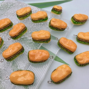 Resin Food Charms Plastic Yummy Hot Dog Pendants Charms Necklace Earring Bracelet Keychain Decoration Accessories DIY Jewelry Making Charms