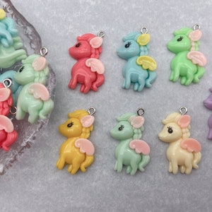 Resin Cute Horse Charms Earring Necklace Bracelet Bead Pendants DIY Jewelry Decoden Animal Cabochon Keychain Accessories