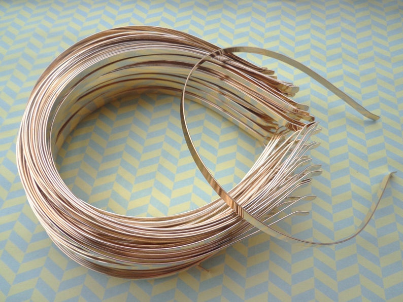 Gold Plated Metal Headbands Lot of 50 Thin 5mm Wide Etsy