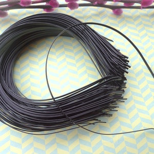 Black Plated Metal Headbands - Lot of 10- thin 3mm wide