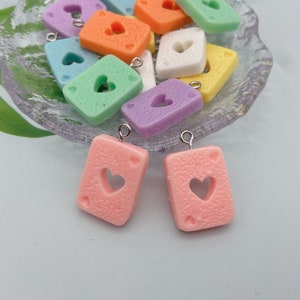 Cartão de pôquer resina slime encantos pingentes cabochões ornamentos decoração enfeite brinco colar chaveiro, álbum de recortes diy artesanato suprimentos