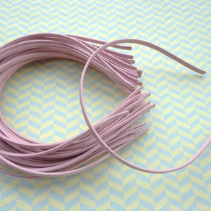 Sale--30  pcs Korea  Pink  Cloth Covered Headband 5mm Wide