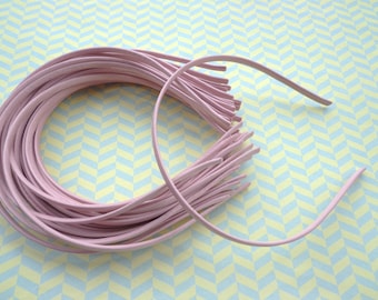 Sale--30  pcs Korea  Pink  Cloth Covered Headband 5mm Wide