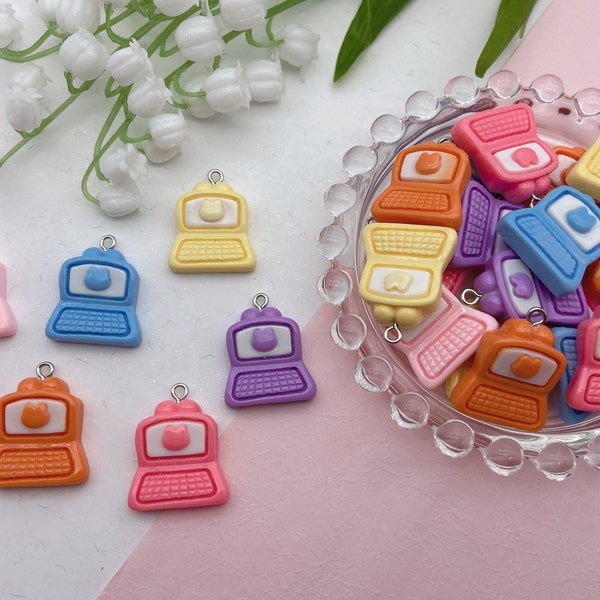 Resin Laptop Computer Charms, Resin Pendants For Jewelry Making,Earring Necklace Bracelet Keychain Decoration Accessories,DIY Craft Supplies