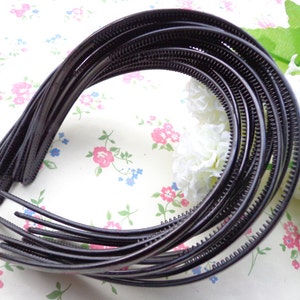 SALE--20 pcs  black plastic headband 8mm Wide