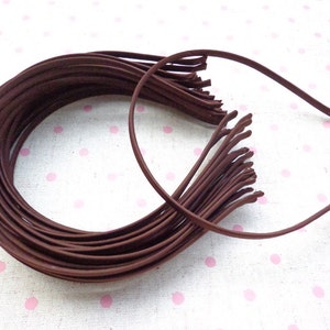 30  pcs Brown Cloth Covered Headband 5mm Wide