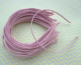 Good quality--20 pcs 5mm wide pink  satin headband