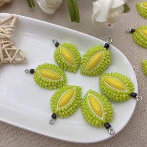 Kawaii Durian Charms,Fruit Pendants For Jewelry Making,Earring Necklace Bracelet Decoration Accessories,Keychain Findings,DIY Craft Supplies