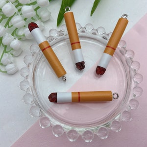 kawaii Resin Cigarette Charms,Resin Pendants For Jewelry Making,Earring Necklace Bracelet Keychain Decoration Accessories,DIY Craft Supplies