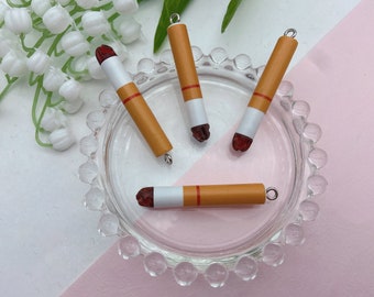 kawaii Resin Cigarette Charms,Resin Pendants For Jewelry Making,Earring Necklace Bracelet Keychain Decoration Accessories,DIY Craft Supplies