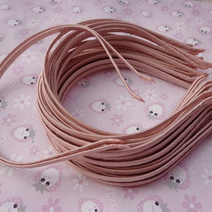 Good quality--20 pcs 5mm wide  korea pink  satin headband