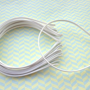 30  pcs Ivory White Cloth Covered Headband 5mm Wide