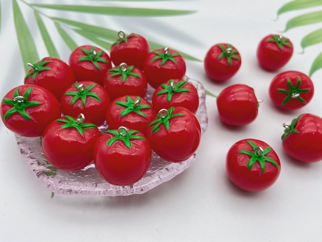 Cute Resin Tomato Charms,vegetable Pendants for Jewelry Making,earring