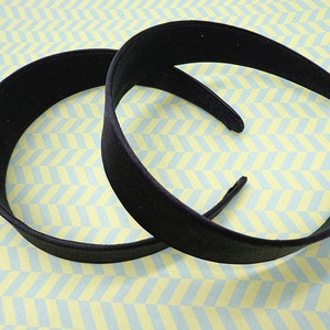SALE--5 pcs Black Satin Headband-- 42mm Wide