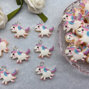 Resin Cute Animal Unicorn Charms Cartoon Charms Pendants For DIY Earring Necklace Bracelet Key Chain Jewelry Making Decoration Accessories