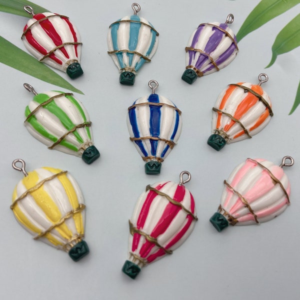 Hot Air Balloon Resin Charms,Hot Air Balloon Pendants For Jewelry Making,Earring Necklace Bracelet Decoration Accessories,DIY Craft Supplies