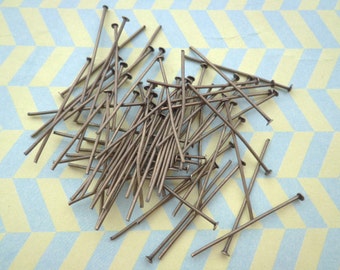 200pcs of antique bronze head pins --30mm