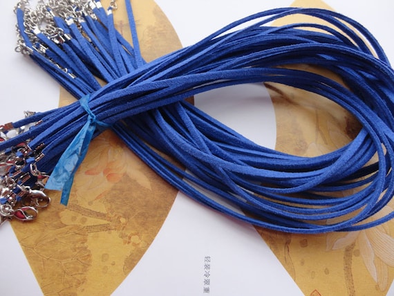 20pcs/lot Width 3mm, Suede Leather Cord String Necklace Chain With