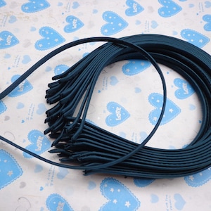 30 pcs Dark Green Cloth Covered Headband 5mm Wide