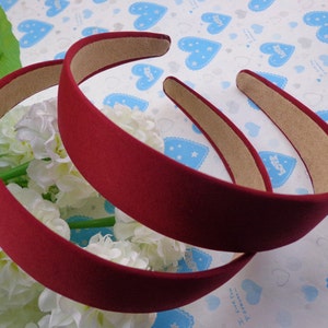 SALE--10 pcs Wine Red wine Satin  Headbands-- 30mm Wide