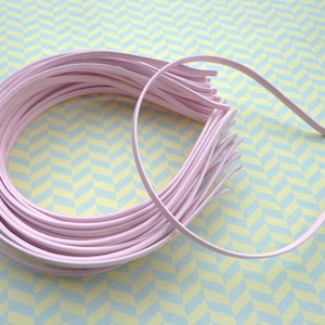30 pcs Pink Cloth Covered Headband 5mm Wide