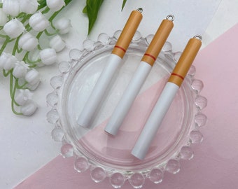 kawaii Resin Cigarette Charms,Resin Pendants For Jewelry Making,Earring Necklace Bracelet Keychain Decoration Accessories,DIY Craft Supplies