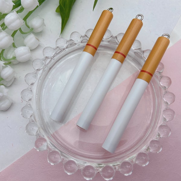 kawaii Resin Cigarette Charms,Resin Pendants For Jewelry Making,Earring Necklace Bracelet Keychain Decoration Accessories,DIY Craft Supplies