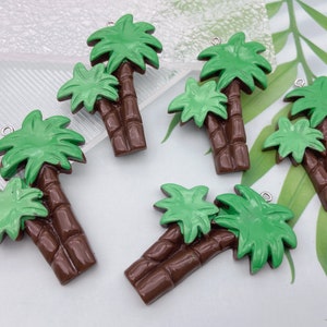 Kawaii Resin Palm Tree Charms,Tree Pendants For Jewelry Making,Earring Necklace Bracelet Keychain Decoration Accessories,DIY Craft Supplies