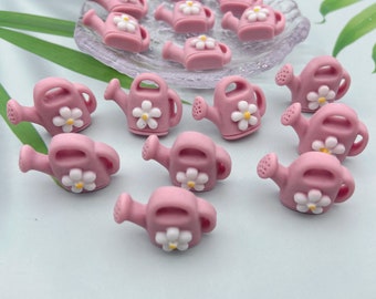 Pingentes de resina em formato de regador, para confecção de bijuterias, materiais para artesanato "faça você mesmo", acessórios para joias, pingentes, acessórios para brincos, colares, pulseiras e chaveiros.