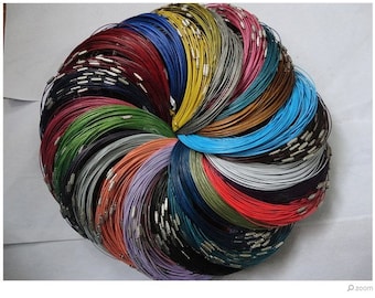 Big promotion//100pcs assorted colors 1.0mm 18 inch stainless steel wire necklace cord